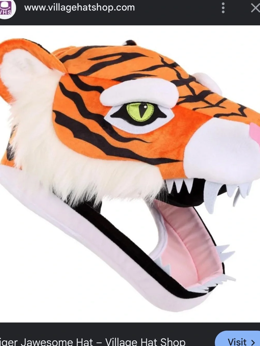 Elope adult tiger jaw some hat